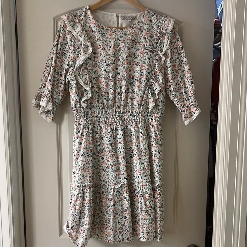 Floral Ruffle Dress by Joy Joy